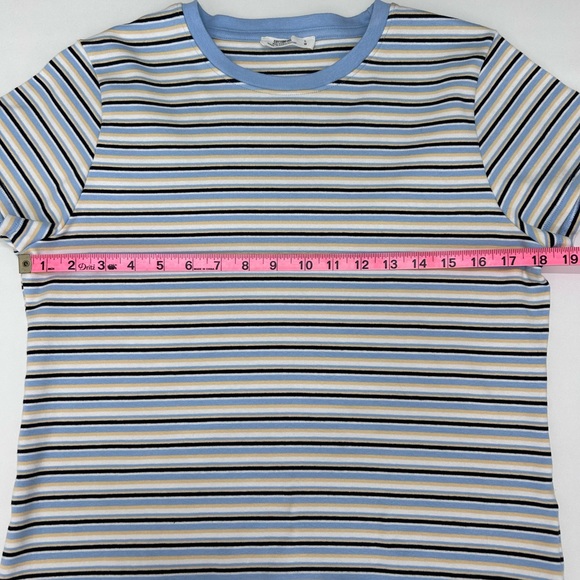 Cotton On Striped Short Sleeve Tee - Blue, Black, White, Tan - Picture 4 of 5